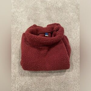 Cozy Burgundy Sherpa Pullover